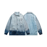 Men Denim Jackets Autumn Stitching Denim Jacket for Men and Women Baggy Coat