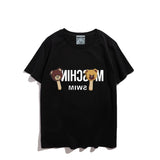 Moschino T Shirt Teddy Bear Pattern Quick-Drying Loose Short Sleeve