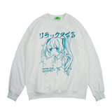 Man Fall Outfits Oversize Anime Animation Girl Sweater Men's Loose Couple Outfit Pullover Top