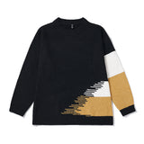 Men's Sweatshirt Autumn and Winter Men's Large Size Patchwork round Neck Loose