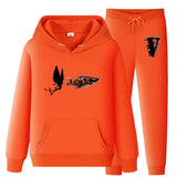 Vlone Hoodie & Pants 2 Piece Set Hooded Suits Men'S Casual