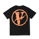 Vlone T Shirt Short Sleeve Men'S Large Size Retro Sports Couple Unisex Tshirt Vlone