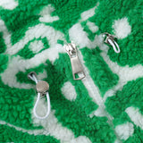 Cardigan Baseball Jacket Bear Print Berber Fleece Coat