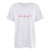 Valentine's Day T Shirt Casual T-shirt Short Sleeve Love Printed T-shirt