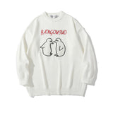 Men Sweater Cartoon Towel Embroidery Penguin Sweater Men's Pullover