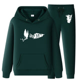 Vlone Hoodie & Pants 2 Piece Set Hooded Suits Men'S Casual