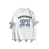 Men T Shitrs Letter Embroidered Crew Neck
