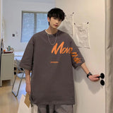 Men T-Shirts Printed Loose Half Sleeve