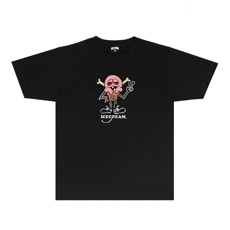 Ice Cream Running Dog T Shirt Loose Printed Audio Rap T-shirt