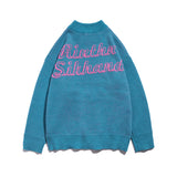 Man Fall Outfits Hip Hop Letter Graffiti Sweater Men Street Retro Loose