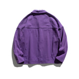 Man Fall Outfis Simple Embroidery Casual Jacket Top Loose Overalls