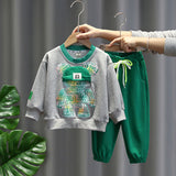 Toddler Boys Sweater Suit Spring and Autumn Season Red Gym Clothes