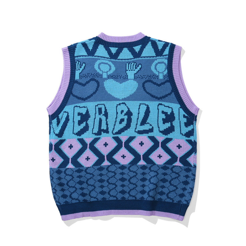 Men Sweater Sweater Vest Men's Sleeveless Sweater Vest