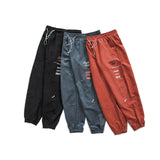 Man Fall Outfis Autumn Simple Letter Print Casual Sports Pants for Boys Loose Drawstring Ankle Banded Pants