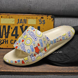 Mens Slide Slippers Men'S Slippers One-Word Sandals Home Shoes