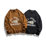 Man Fall Outfis Autumn Couple Wear Towel Embroidery Fake Two-Piece round Neck Sweater Men's and Women's Hip Hop Casual Coat
