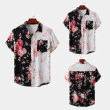 Camp Collar Shirt Digital Printed Short Sleeve Shirt
