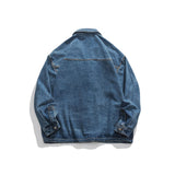 Men Denim Jackets Autumn Denim Splicing Coat