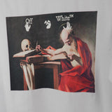 Off White T Shirt Short Sleeve Casual Large Size Tshirt Men'S Clothing Owt