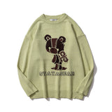 Men Sweater Cartoon Jacquard Sweater Men Autumn Trendy Loose Pullover