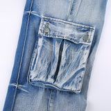 Julia Fox Low Rise Jeans Printed Low Waist Personalized Pocket Skinny Jeans