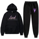 Vlone Hoodie & Pants 2 Piece Set Casual Loose Hoodie