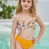 Children Swimsuit Children's Swimwear Split Backless Bikini