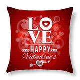 Valentine's Day Pillow Covers 4 Piece Random Styles Together, Love Heart Peach Skin Fabric Valentine's Day Pillow Cover Car Office Sofa Cushion