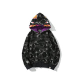 Bape Bearbrick Hoodie Shark Camouflage Sweater