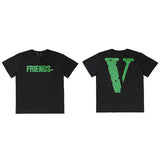 Vlone T Shirt Loose Men'S And Women'S Reflective T-Shirt Summer