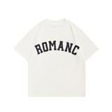 Men T Shitrs Letter Patch Embroidered Crew Neck