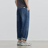 Men Jeans Blue Straight Jeans Men's All-Match Casual