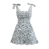 Coachella Music Festival Outfits Printed Fashion U-Shaped Backless Jumpsuit