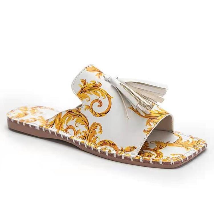Women Open Toe Sandals Flats Spring/Summer Tassel Sandals
