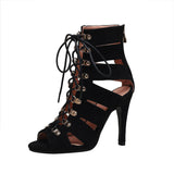 White Strappy Heels Fish Mouth Sandal Boots Ankle Boots Stiletto Heel Dancing Shoes