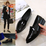 Women Black Dress Shoes Leather Shoes