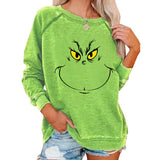 Men and Women Grinch Sweater Christmas Cute round Neck Sweater