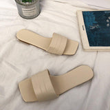 Women Open Toe Sandals Flats Summer Fashion Casual Flat Bottom Slippers