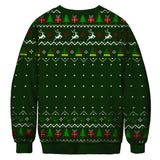 Men and Women Grinch Sweater Christmas Printed Crew Neck Sweatshirt Loose Couple