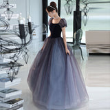 Mauve Dress Bridesmaid Autumn and Winter Banquet Evening Dress