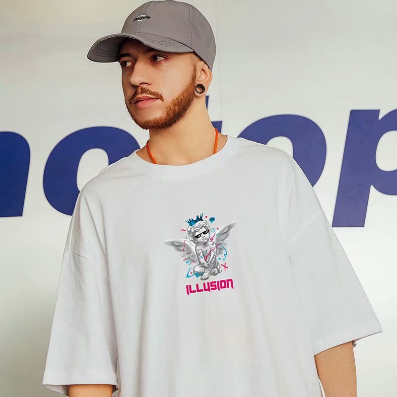 Men T-Shirts Oversize Printed Half Sleeve