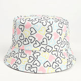 Bucket Hat Fishing Cap Cotton Print Fisherman Hat Cartoon Animation Pattern Outdoor Sun Hat for Men and Women