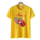 Valentine's Day T Shirt Short-Sleeved Men's and Women's Letter Printed T-shirt Top