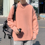 Men's Sweatshirt Fall Winter Men Sweater Solid Color plus Size Men's Clothing Men's Loose