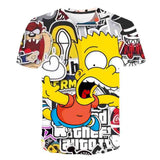 The Simpsons T Shirts Printed Milk Silk Cute