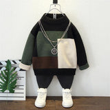 Toddler Boys Sweater Boys' Sweater Autumn and Winter Knitted Loose