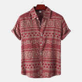 Camp Collar Shirt Short Sleeve Printed Shirt