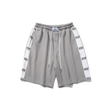 Men Shorts Summer Letter Print Stitching Casual Sports Pants