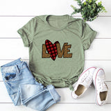 Valentine 'S Day T Shirts Couples Top Short Sleeve T-shirt For Women