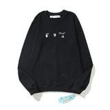 Off White Sweatshirts Autumn Printed Sweater Ow Round Neck Loose Casual Men And Women